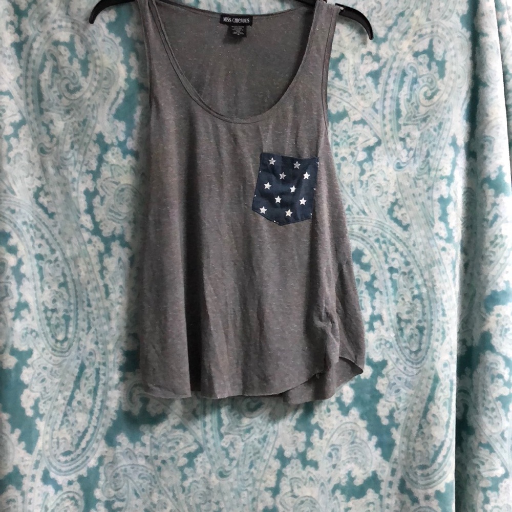 Grey, tank-top